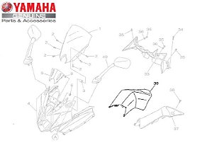 PAINEL INTERNO DIREITO PARA XJ6F ORIFGINAL YAMAHA