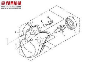 FAROL DIANTEIRO COMPLETO PARA XJ6 N 2010 A 2012 ORIGINAL YAMAHA