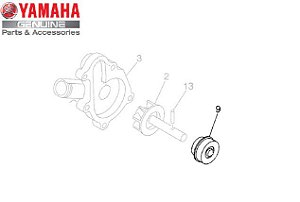 VEDAÇÃO DO AUTOMÁTICO OU SELO DA BOMBA D'ÁGUA PARA XT660R , XJ6 N E F , MT-09 ORIGINAL YAMAHA