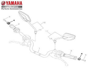 TERMINAÇÃO DA MANOPLA OU PESO DE GUIDÃO PARA FAZER 150 2016 E 2020 ORIGINAL YAMAHA