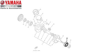 ROLAMENTO DO VIRABREQUIM LADO ESQUERDO PARA DT200 E DT200R ORIGINAL YAMAHA