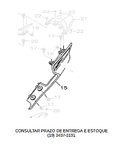 RABETA ESQUERDA YZF R15 2026 ORIGINAL YAMAHA (CONSULTAR PRAZO DE ENTREGA E ESTOQUE)