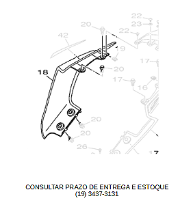 RABETA DIREITA YZF R15 2025 ORIGINAL YAMAHA (CONSULTAR PRAZO DE ENTREGA E ESTOQUE)