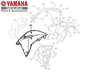 TOMADA DE AR DIREITA PARA XTZ250 NOVA LANDER ABS 2025 E 2026 ORIGINAL YAMAHA (CONSULTAR PRAZO DE ENTREGA E ESTOQUE)