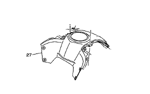 TAMPA SUPERIOR DO TANQUE XTZ 250 LANDER 2025 A 2026 ORIGINAL YAMAHA (CONSULTAR PRAZO DE ENTREGA E ESTOQUE)