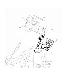 TAMPA DO FAROL XTZ LANDER 250 2025 E 2026 ORIGINAL YAMAHA (CONSULTAR PRAZO DE ENTREGA E ESTOQUE)