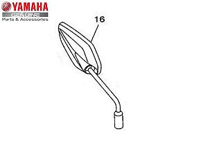 ESPELHO RETROVISOR ESQUERDO / DIREITO CONJUNTO N-MAX 160 2025 ATÉ 2026 ORIGINAL YAMAHA (CONSULTAR ESTOQUE E PRAZO DE ENTREGA)