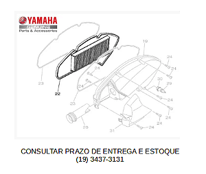 ELEMENTO DO FILTRO DE AR PARA NMAX 160 2021 A 2026 ORIGINAL YAMAHA (CONSULTAR PRAZO DE ENTREGA E ESTOQUE)