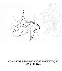 PARALAMA DIANTEIRO PARA NMAX 160 2025 E 2026 ORIGINAL YAMAHA (CONSULTAR PRAZO DE ENTREGA E ESTOQUE)