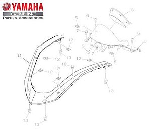 CAPA FRONTAL OU CARENAGEM FRONTAL PARA NMAX 160 2024 ORIGINAL YAMAHA (*CONSULTAR ESTOQUE E PRAZO DE ENTREGA*)