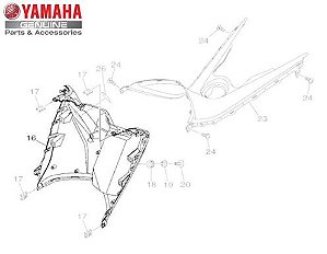 PROTETOR DE PERNAS PARA NMAX 160 2025 A 2026 ORIGINAL YAMAHA (CONSULTAR PRAZO DE ENTREGA E ESTOQUE)