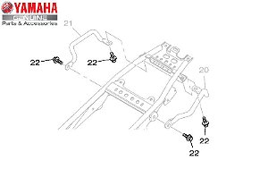 PARAFUSO FLANGE (M8) PARA FIXAÇÃO DA ALÇA TRASEIRA LANDER 250 ORIGINAL YAMAHA