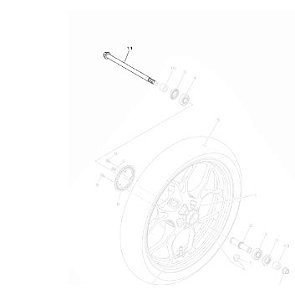 EIXO DA RODA DIANTEIRA PARA R3 2023 ORIGINAL YAMAHA