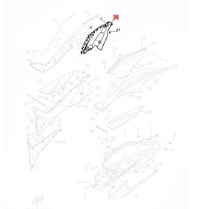 TAMPA LATERAL DIREITA XMAX 300 2026 - ORIGINAL YAMAHA