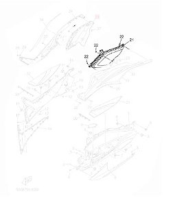 TAMPA LATERAL ESQUERDA XMAX 300 2026 - ORIGINAL YAMAHA