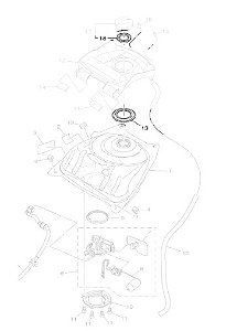 ANEL DE VEDAÇÃO DO TANQUE PARA NEO 125 2022- ORIGINAL YAMAHA