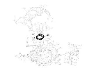 ANEL DE BORRACHA DA BOMBA DE COMBUSTIVEL DA FZ 2021 ORIGINAL YAMAHA