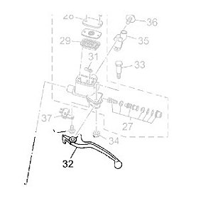 MANETE ESQUERDO PARA AEROX ORIGINAL YAMAHA