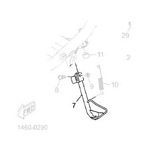 CAVALETE LATERAL PARA AEROX- ORIGINAL YAMAHA