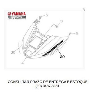 GRÁFICO ESQUERDO E DIREITO  DA TAMPA FRONTAL PARA NEO 125 2017 ATE 2020 LADO ESQUERDO ORIGINAL YAMAHA (CONSULTAR PRAZO DE ENTREGA E ESTOQUE)