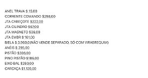 Peças R15 2025-kit cilindro/juntas-original yamaha