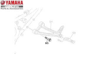 PARAFUSO DO SUPORTE DA PEDALEIRA TRASEIRA DA MT-07 ORIGINAL YAMAHA