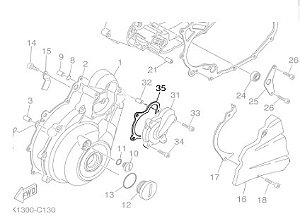 JUNTA DA TAMPA DO MOTOR DE ARRANQUE-XT 660R -ORIGINAL YAMAHA