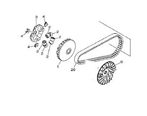 KIT EMBREAGEM PRIMARIA NEO 125 2023-ORIGINAL YAMAHA