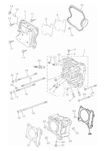 JUNTA DO CILINDRO NMAX 160 2021 ATE 2024-ORIGINAL YAMAHA