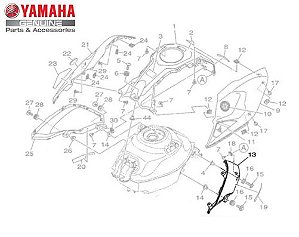 ASSENTO DE APOIO DO JOELHO ESQUERDO PARA MT03 ORIGINAL YAMAHA