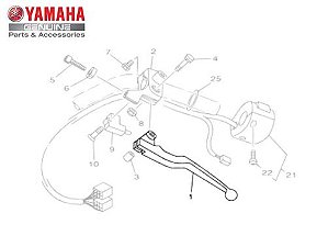 MANETE DE EMBREAGEM OU ALAVANCA ESQUERDA PARA XVS 650 DRAG STAR ORIGINAL YAMAHA