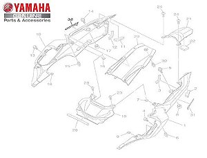 EMBLEMA DA RABETA DIREITA MT-07 ORIGINAL YAMAHA