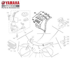 CHICOTE DE FIOS COMPLETO PARA LANDER 250 2007 E 2008 ORIGINAL YAMAHA