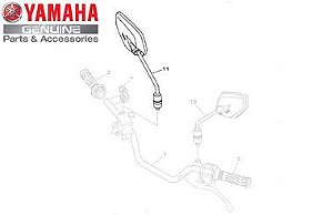ESPELHO RETROVISOR DIREITO PARA NEO 125 2020 ATE 2025 /TÉNÉRÉ 250 ORIGINAL YAMAHA