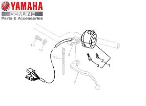 INTERRUPTOR ESQUERDO OU PUNHO DE LUZ ESQUERDO DA FZ25 NOVA FAZER 250 ORIGINAL YAMAHA