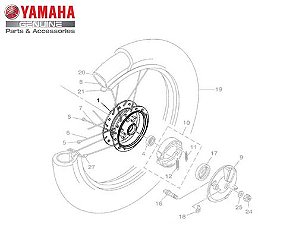 CUBO DA RODA DIANTEIRA PARA FACTOR 150 ORIGINAL YAMAHA