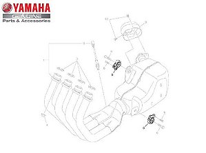 FIXADOR DO SILENCIADOR XJ6N e MT-07 ORIGINAL YAMAHA