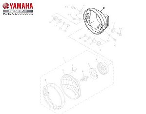 CARCAÇA DO FAROL PARA YBR125 FACTOR 2009/15 ORIGINAL YAMAHA