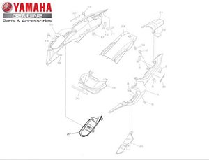 REVESTIMENTO DA TAMPA LATERAL TRASEIRA DIREITA PARA MT-07 ORIGINAL YAMAHA