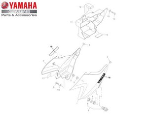 EMBLEMA YAMAHA DA TAMPA LATERAL FACTOR 125 2014 A 2016 ORIGINAL YAMAHA