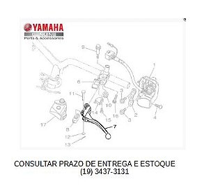 ALAVANCA ESQUERDA PARA NEO 125 UBS 2017 ATE 2025 ORIGINAL YAMAHA (CONSULTAR PRAZO DE ENTREGA E ESTOQUE)