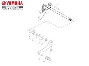 EIXO SELETOR DE MARCHAS PARA TDM 225 2003 A 2005 E TTR-230 TODOS OS ANOS ORIGINAL YAMAHA