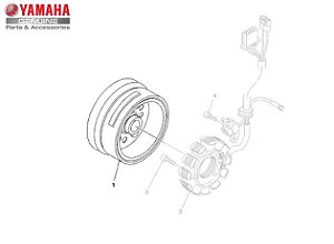 ROTOR MAGNETO PARA YBR 125 FACTOR 2014 E 2015 ORIGINAL YAMAHA