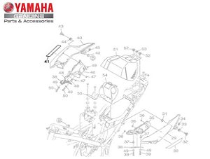 ADESIVO DA TOMADA DE AR DIREITA DA MT-03 2019 E 2020 ORIGINAL YAMAHA