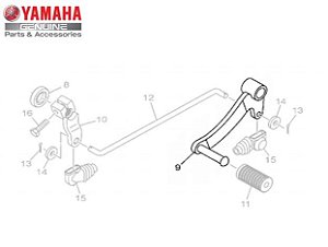 PEDAL DE CÂMBIO PARA FAZER 250 ABS 2018 A 2022 ORIGINAL YAMAHA