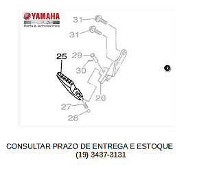 ESTRIBO OU PEDALEIRA TRASEIRA DIREITO  PARA NEO125 UBS 2017 E 2018 ORIGINAL YAMAHA (CONSULTAR PRAZO DE ENTREGA E ESTOQUE)