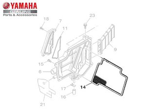 PLACA OU TELA DO FILTRO DE AR PARA YS250 FAZER , XTZ250Z TÉNÉRÉ , XTZ250 LANDER E XTZ250X LANDER MOTARD ORIGINAL YAMAHA