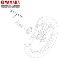 EIXO DA RODA DIANTEIRA PARA XTZ150 CROSSER , LANDER , TENERE 250 ,FAZER 250 2016 E 2017 ORIGINAL YAMAHA