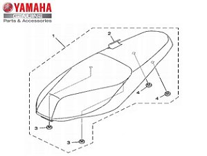 ASSENTO COMPLETO PARA NEO125 UBS 2017 ATE 2025 ORIGINAL YAMAHA (CONSULTAR PRAZO DE ENTREGA E ESTOQUE)