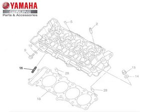 PARAFUSO PRISIONEIRO DO ESCAP PARA XJ6 , XVS950 MIDNIGHT STAR , MT-03 , YZF-R3 , YZF-R1 ORIGINAL YAMAHA